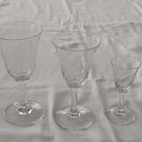 Finely carved antique crystal glasses