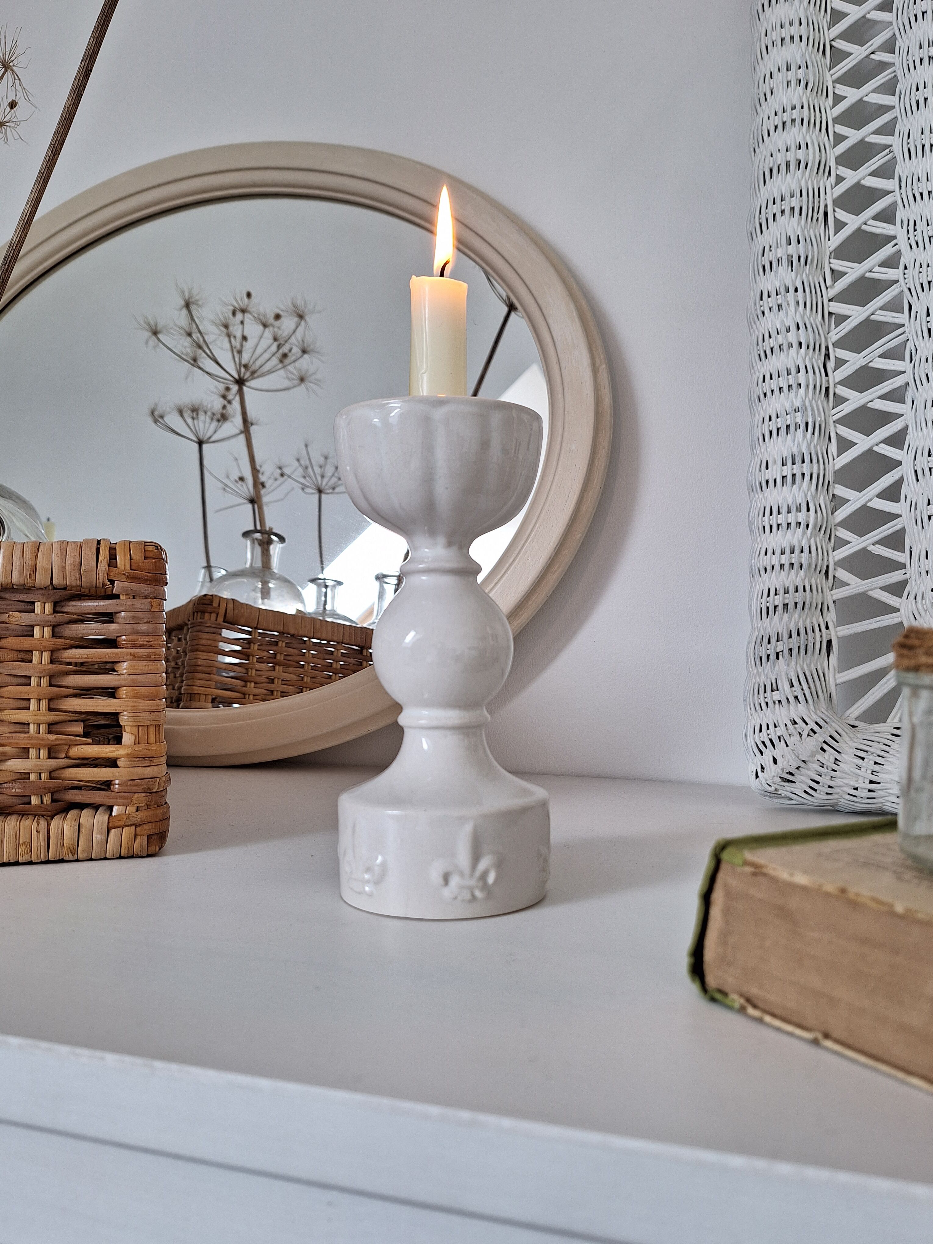 Vintage ceramic candle holder