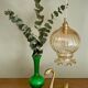 Vintage amber glass globe pendant light