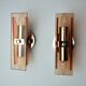 Pair of Veca wall lamps in pink Murano glass Italy 1970