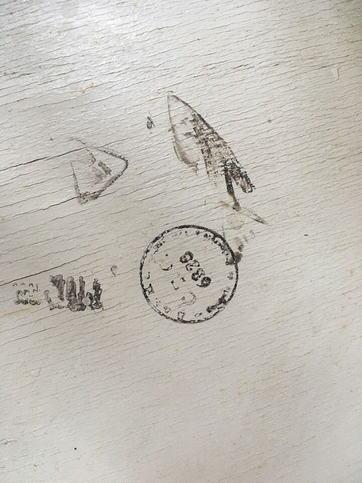 Bistro stool stamped C T C.