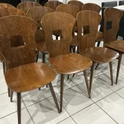 Set of 12 Baumann bistro chairs model Gentiane vintage 1970