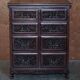 Paire de commodes vintage en bois dur sculpté