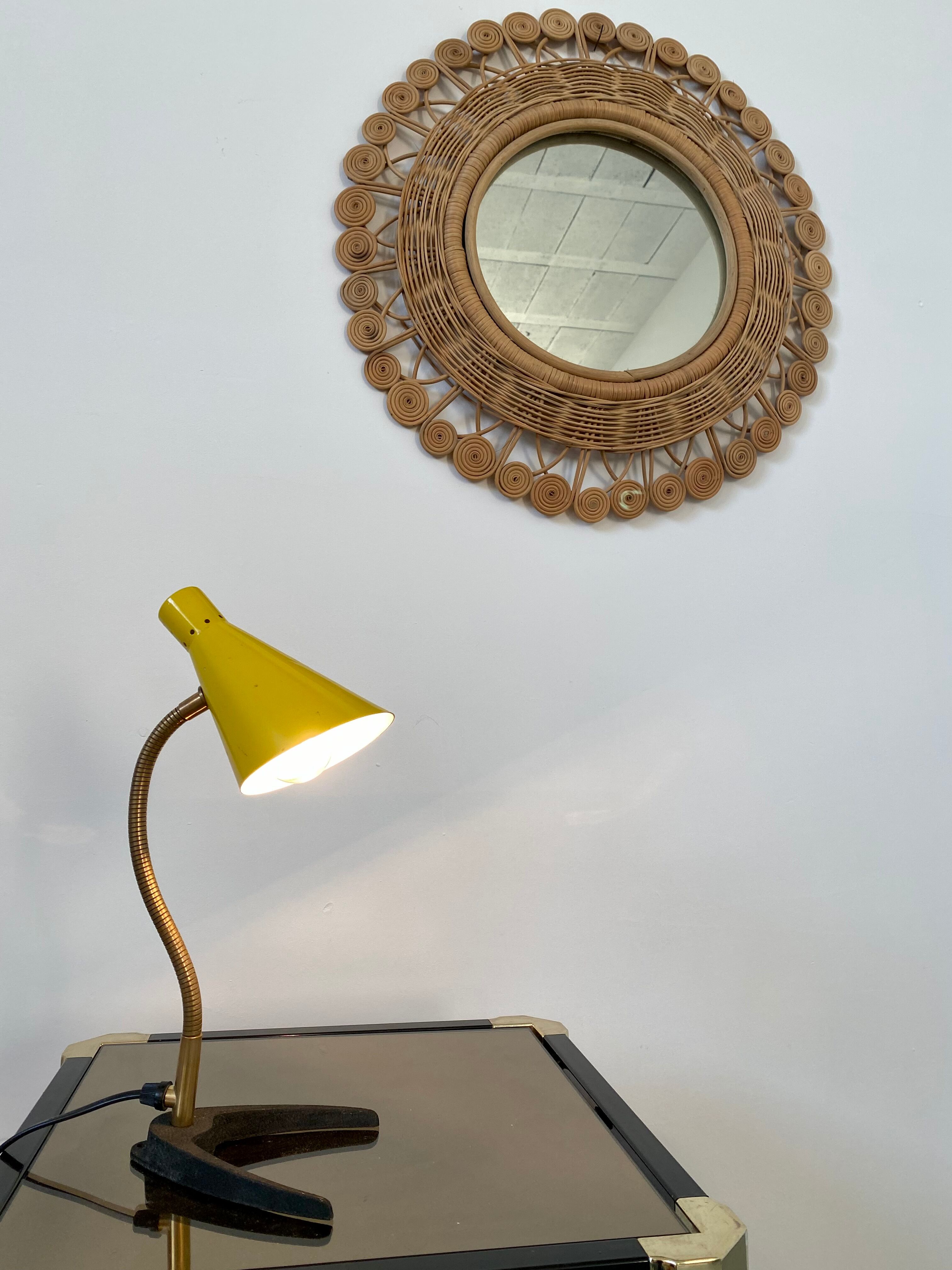 Old lamp cocotte design year 50 yellow