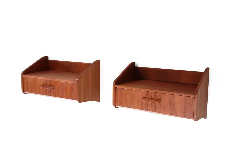 Set of two teak bedside tables by Uldum Mobelfabrik