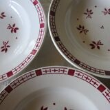 6 soup plates from Digoin Sarreguemines model “Dominique”