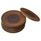 Tue Poulsen, Set of 6 ceramic plates in earthy colours, modern Danish design, 1960s