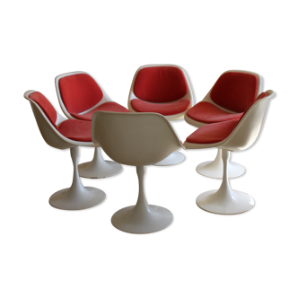 6 tulip chairs from the 70s6