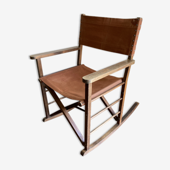 Folding rocking safari chair 1950