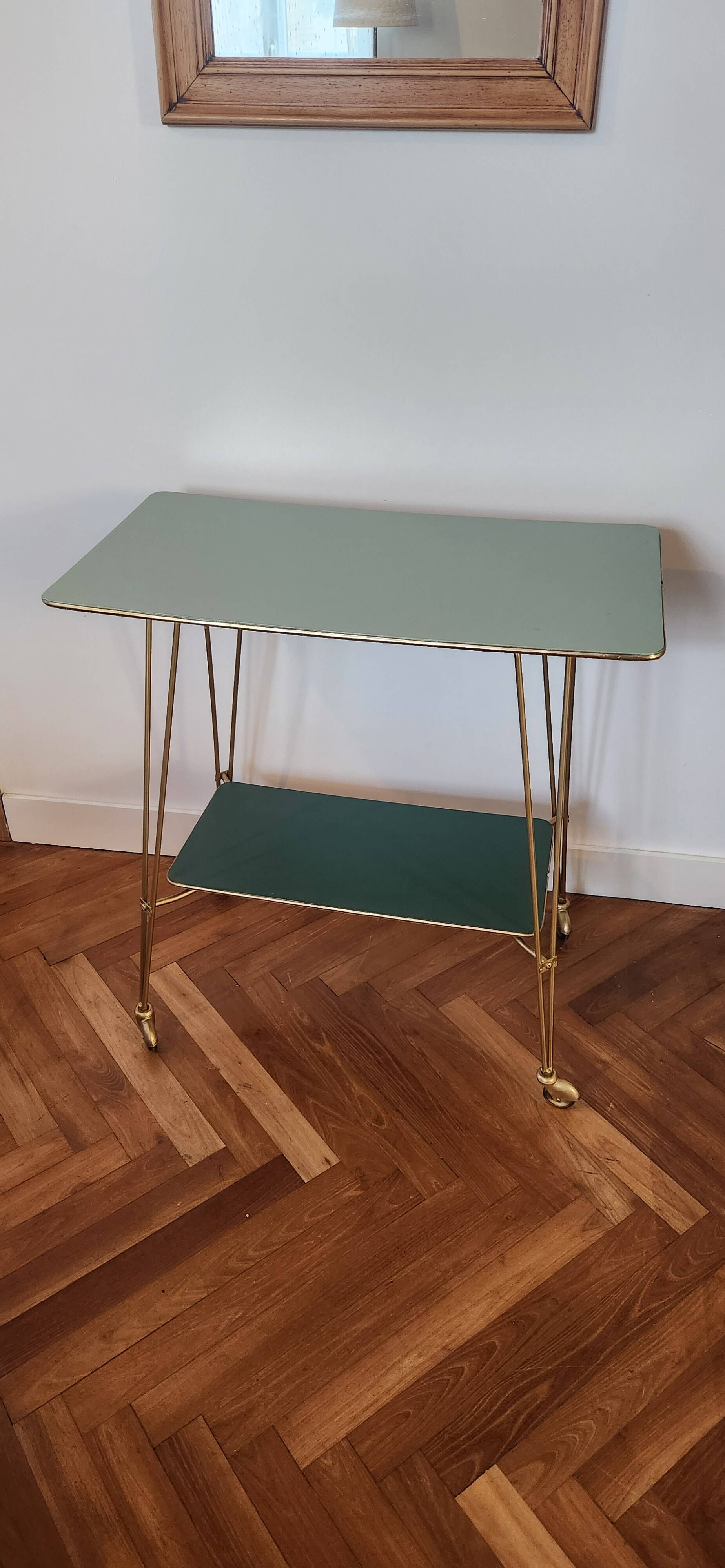 vintage rolling serving cart
