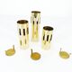 Set of 3 modernist brass tealight holders, design Kullamässing, Sweden, 1960