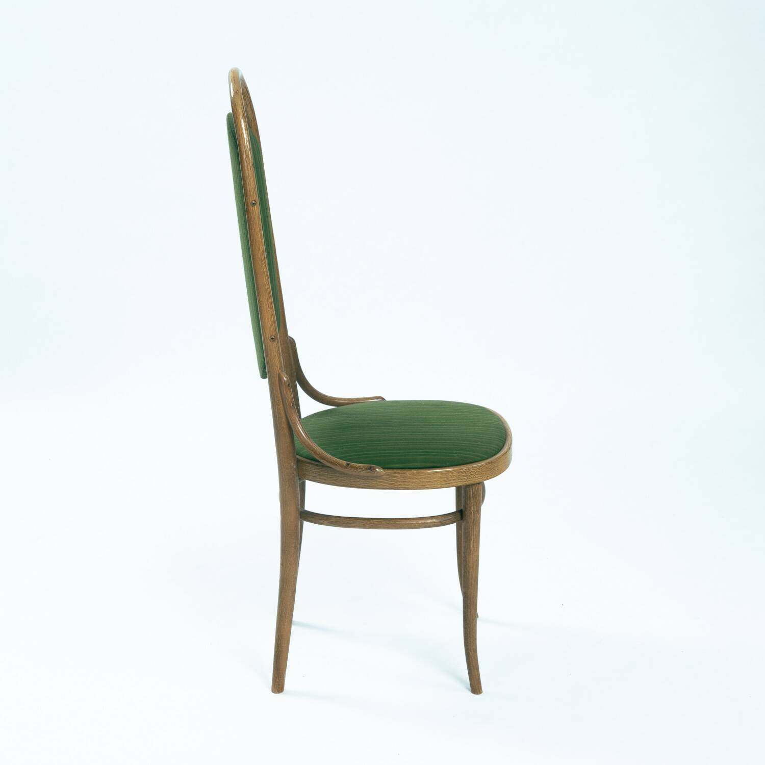 Chaises à dossier haut rembourrées en bois courbé Thonet, années 1980