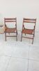 2 vintage wooden folding chairs from the 50s Romania