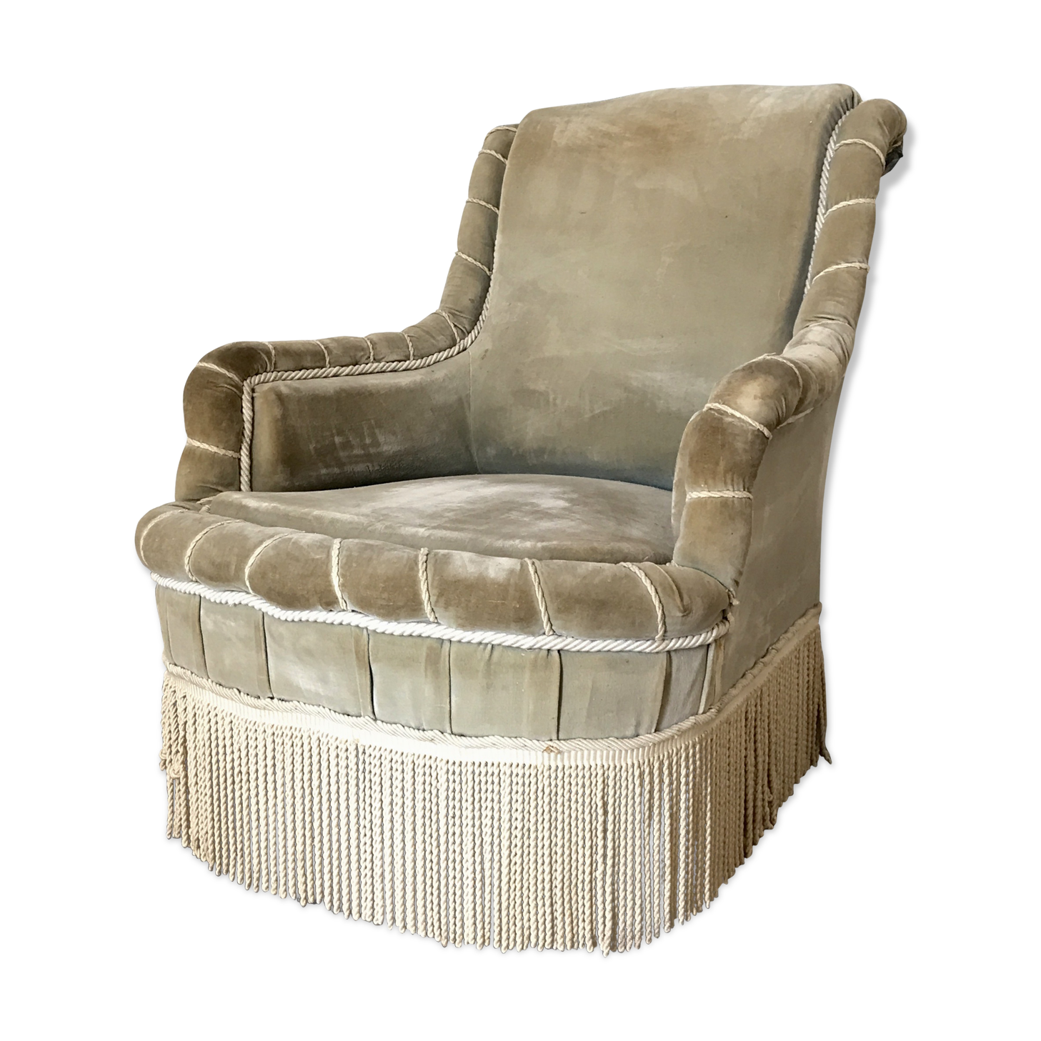 Green tod chair with twists