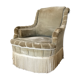 Fauteuil crapaud vert avec torsades
