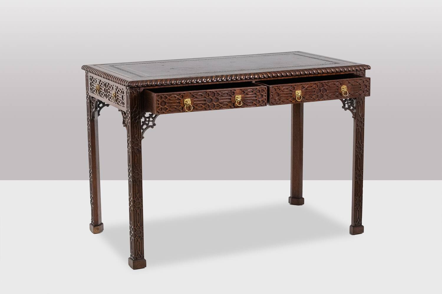 Chippendale style mahogany table, or desk. Circa 1950. LS5932456G