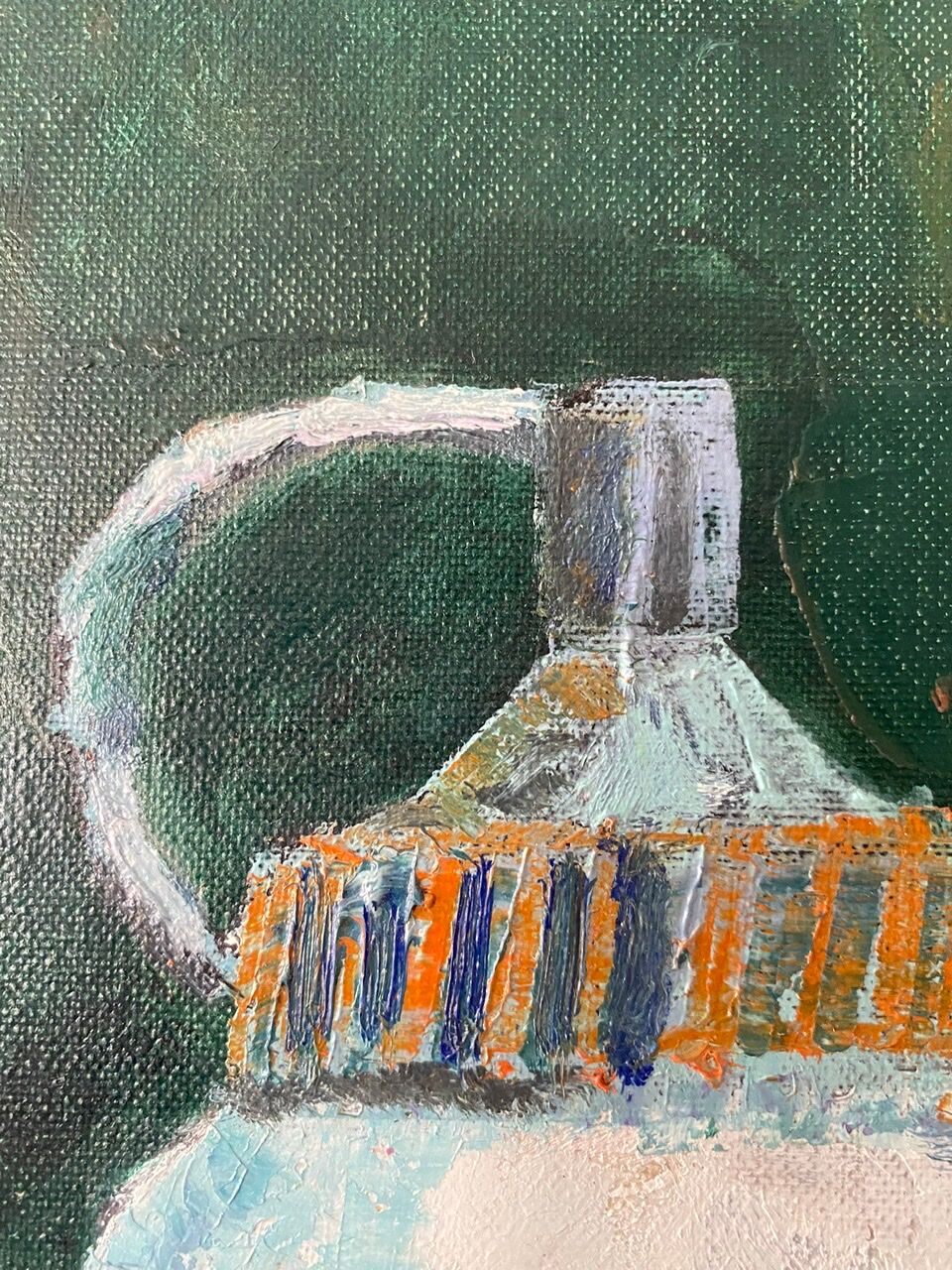 Old painting, still life with bottles signed Milliquet (1896-1982)