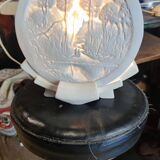 Lithophany lamp in biscuit and stucco style decorative arts