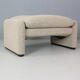 Vico Magistretti "Maralunga" footstool re-upholstered For Cassina
