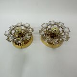 Set of 2 Palwa crystal wall lamps , 1970’s Germany