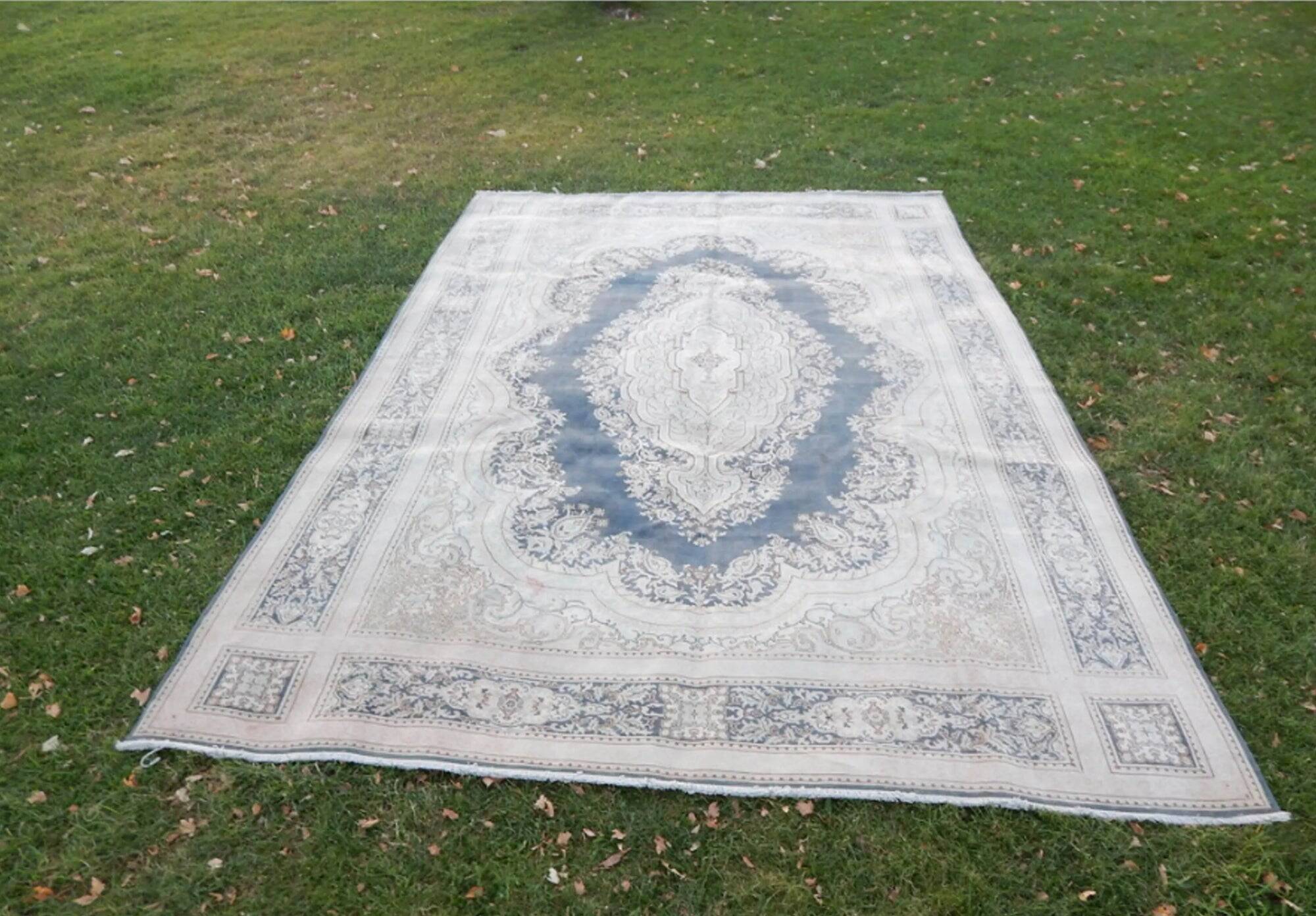 Vintage Turkish Oushak rug 254x354 cm