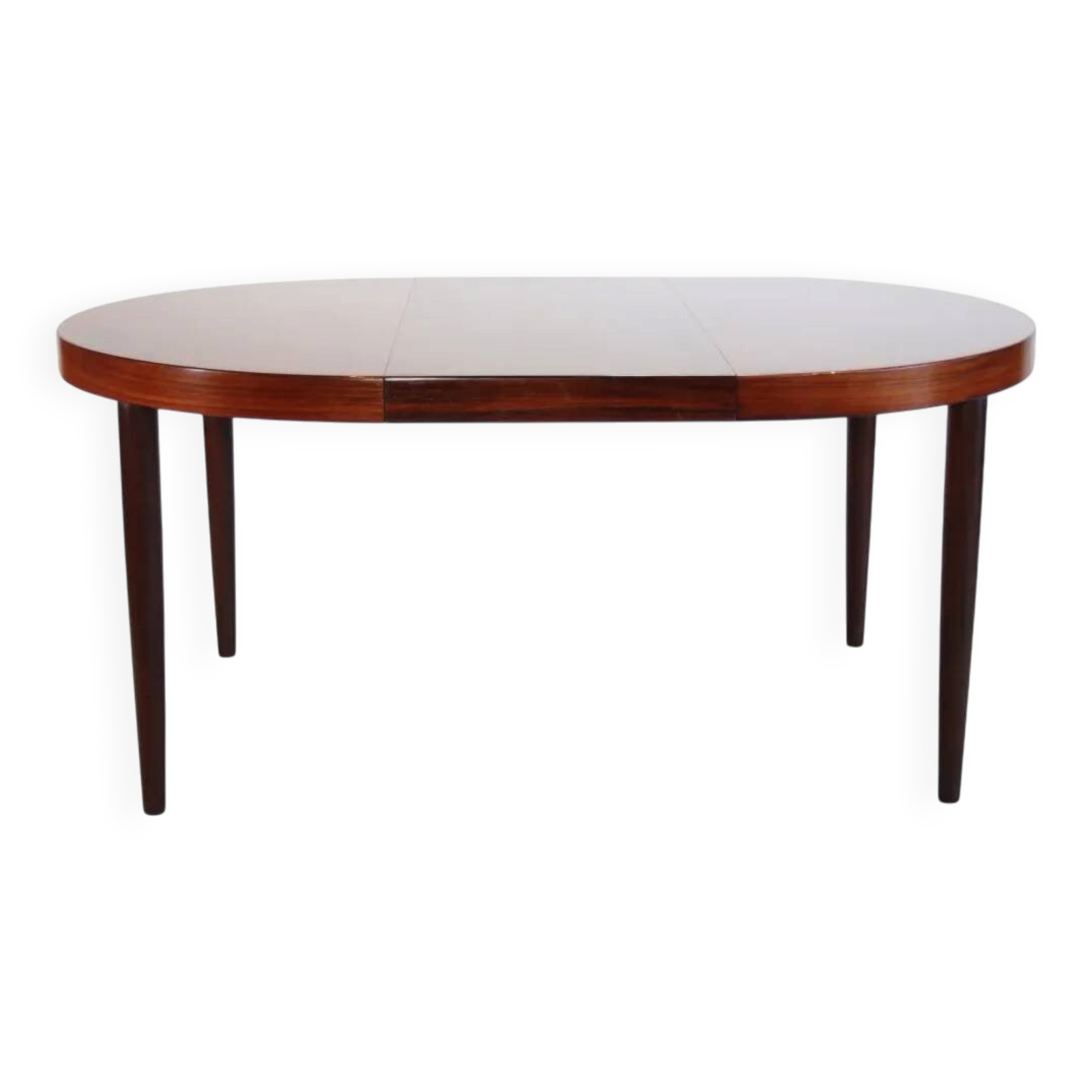 Round rosewood dining table by Kai Kristiansen for SVA Mobler