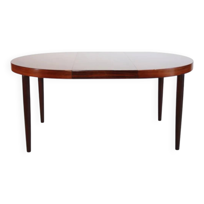 Table à manger ronde en palissandre par Kai Kristiansen pour SVA Mobler