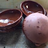 5 plates hollow or glazed earthenware dishes