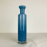 Vintage blue glass vase in Scandinavian style