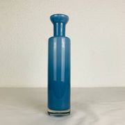 Vase verre bleu vintage style scandinave