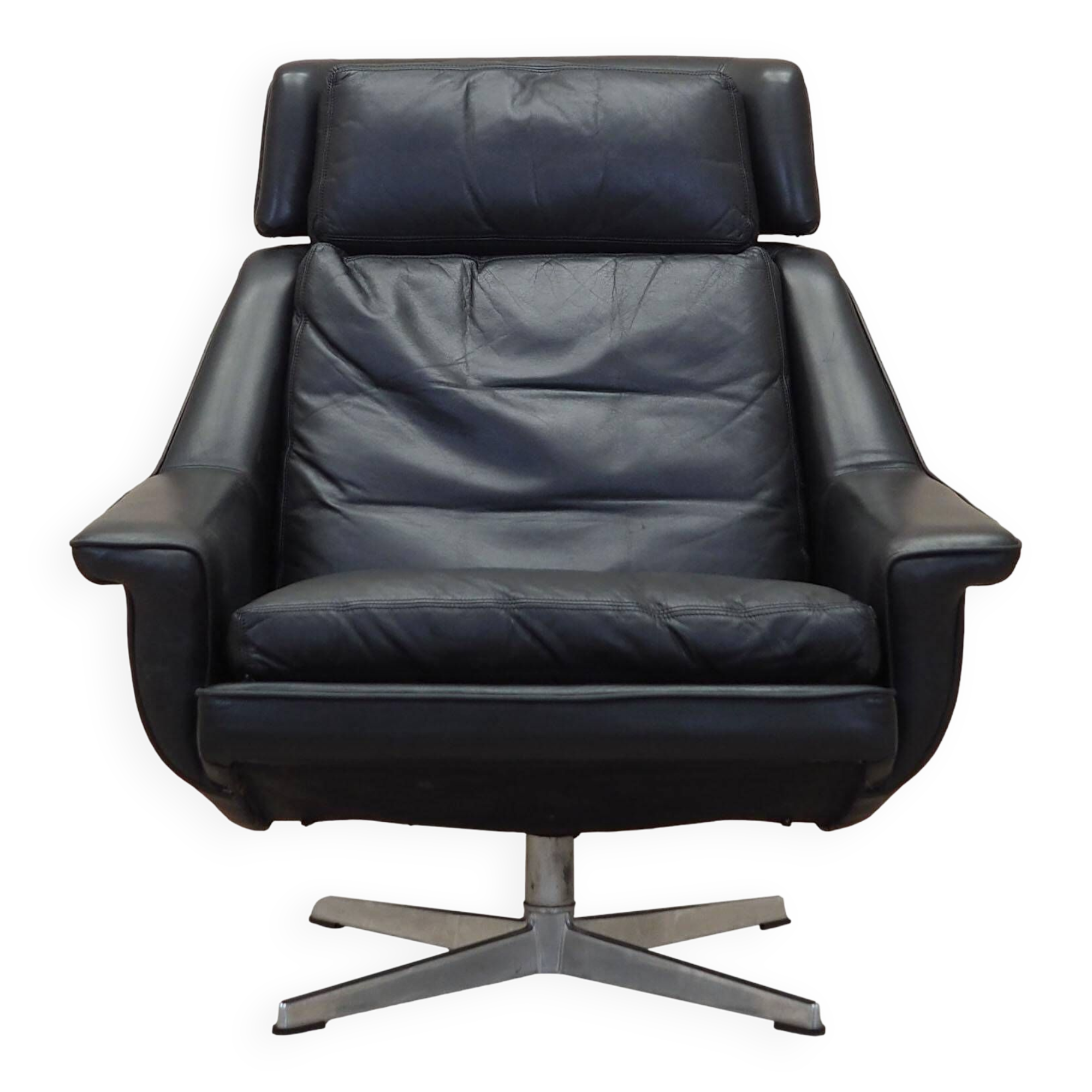 Swivel armchair, Danish design, 1970s, designer: Werner Langenfeld, manufacture: Esa