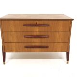 Commode scandinave en teck, Bröderna Gustavssons, Markaryd, Suède, 1950