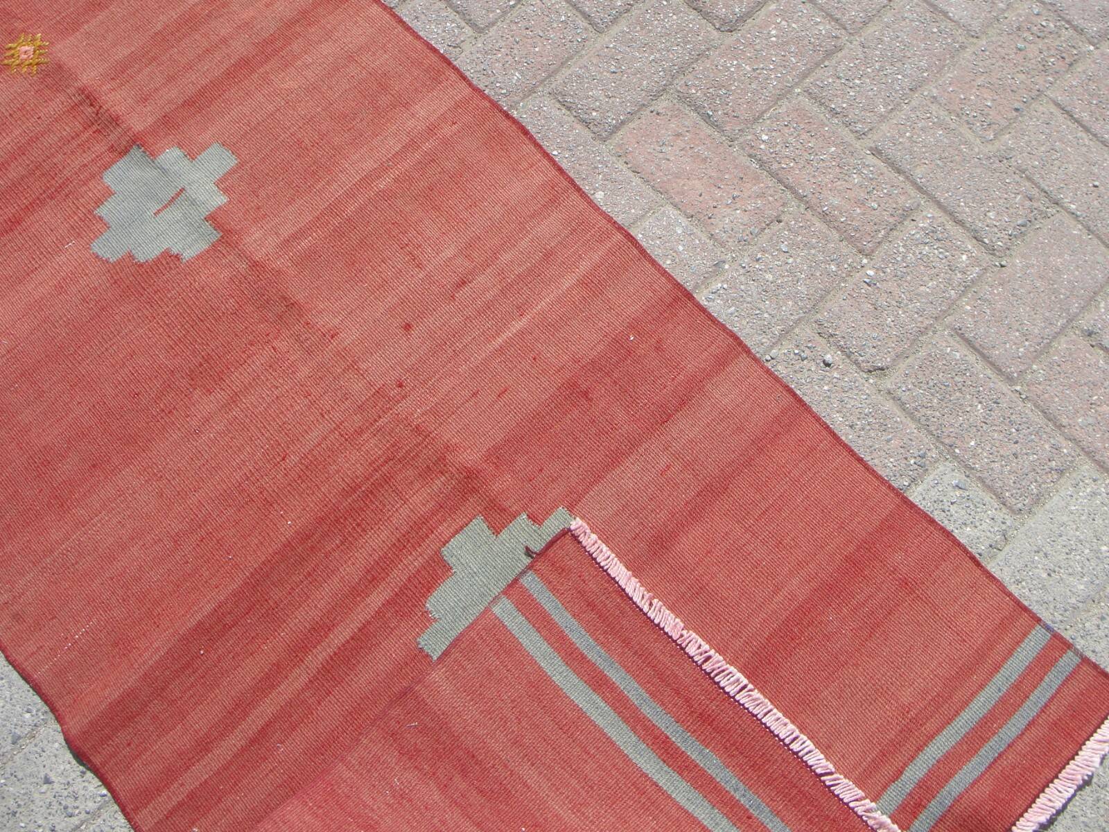 small red runner kilim rug - handmade rugs for hallway