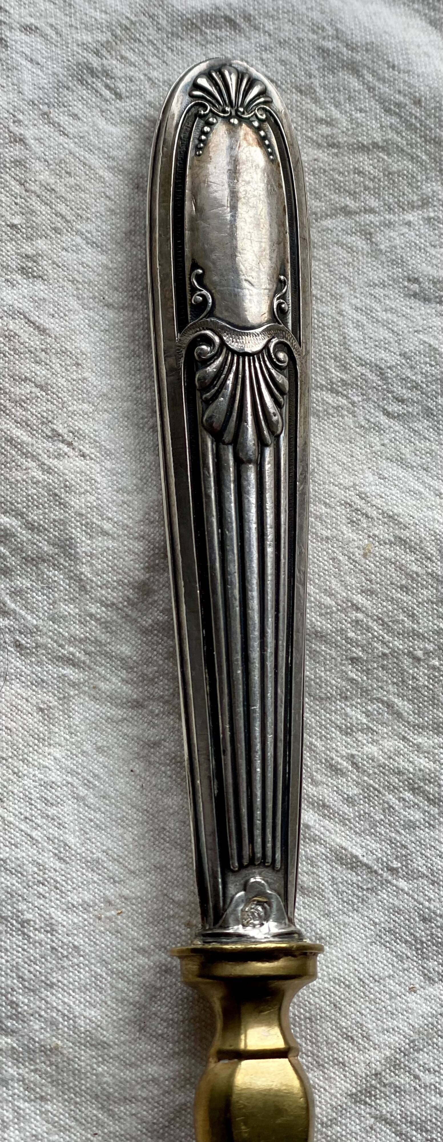 Silver sugar sifter spoon, 19th century.