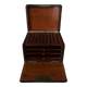 Napoleon III cigar box in 19th century magnifying glass