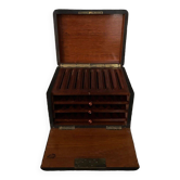 Napoleon III cigar box in 19th century magnifying glass