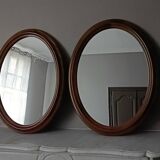Pair of antique oval mirrors