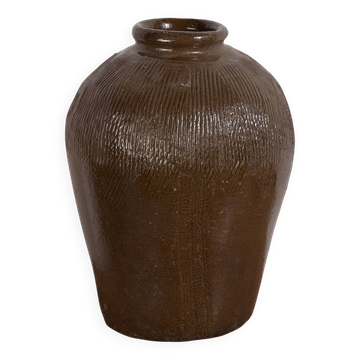 Ancien vase chinois en céramique émaillée (c.1900)