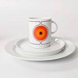 Set of 6 porcelain pieces by Thomas Rosenthal, Eclipse series, 1970s.