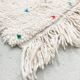 Berber carpet beni ouarain ecru with multicolored polka dots 255x146m