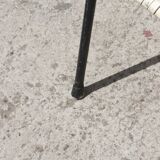 Wrought iron armchair, brass & scoubidou, France 1950s