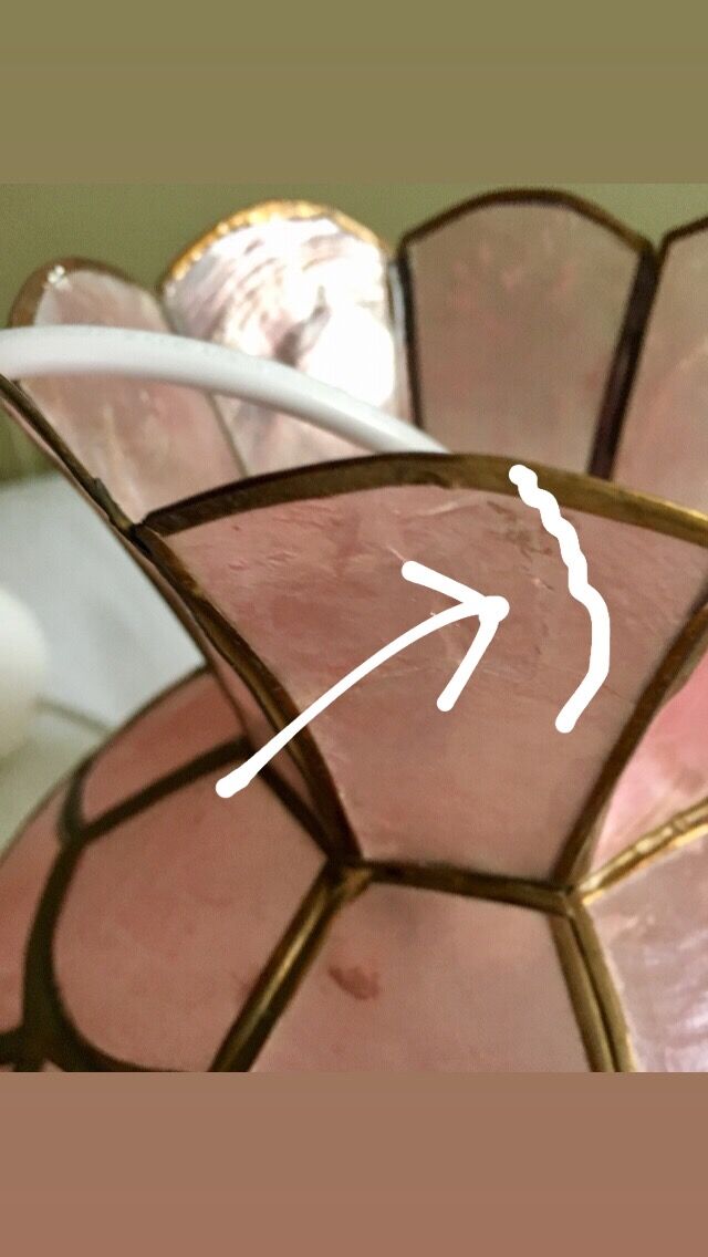 Pink mother-of-pearl hanging