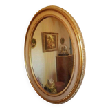 Restoration style oval mirror