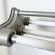 Grey Industrial Hanging Tube Light from Polam Gdansk, 1970s