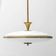 Lampe à suspension circulaire en verre ottone anni '50 vintage