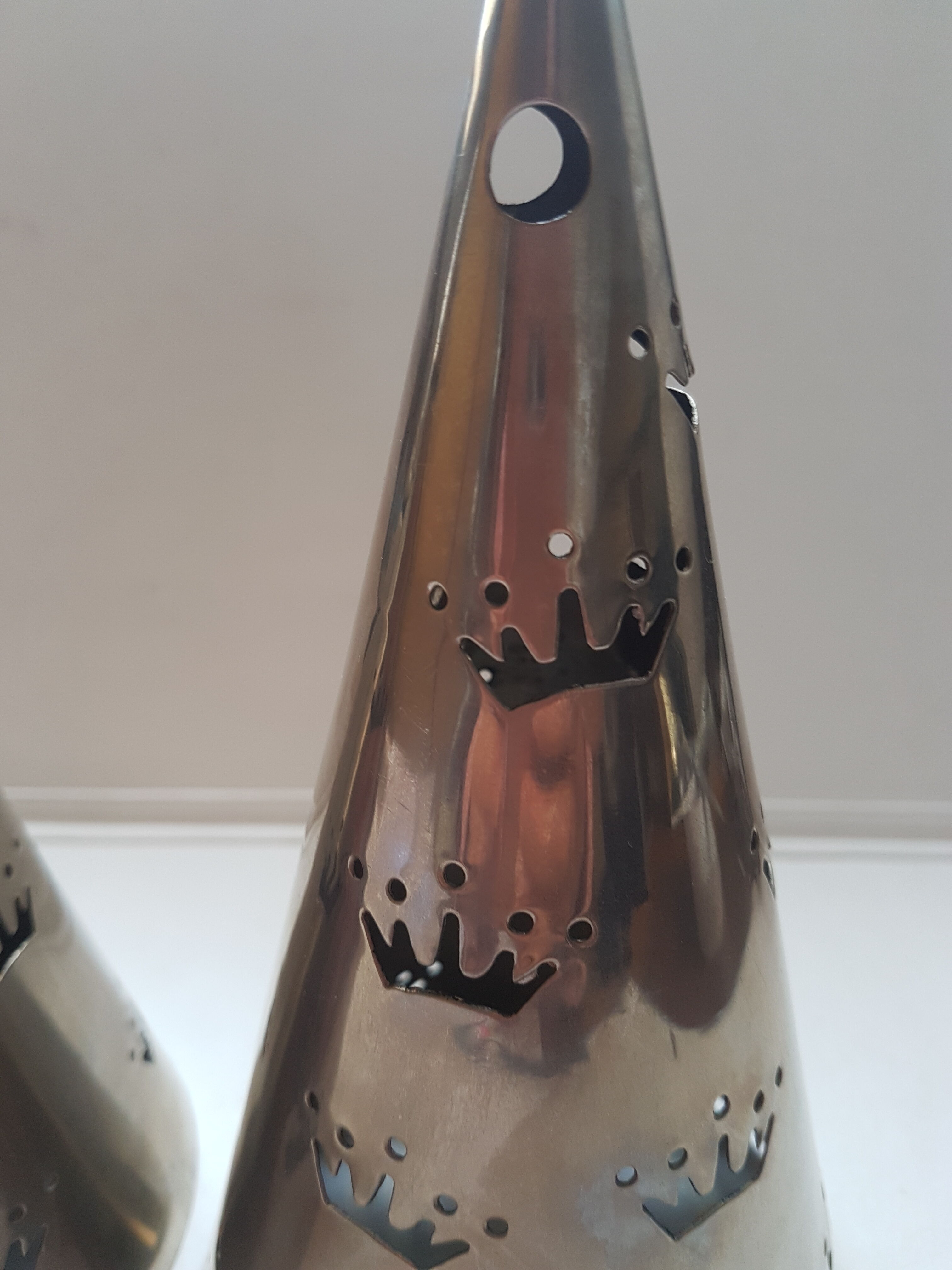 pair of photophores cones stainless noel