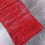 Red Boujad Moroccan rug - 207 x 88 cm