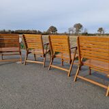 Set of 4 vintage folding armchairs