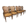 Suite de 10 chaises Louis XVI cannage