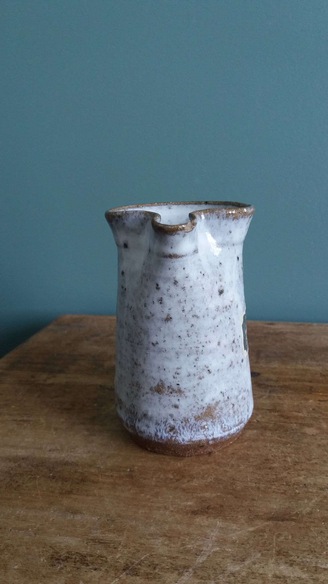 Stoneware pitcher from Berry signed Les Poteries de la Vallée Noire.